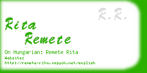 rita remete business card